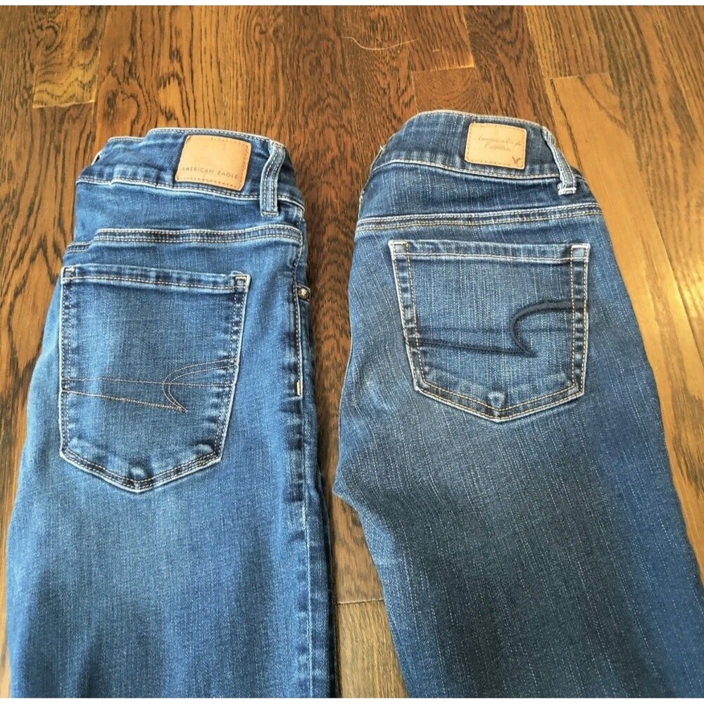 American Eagle Jeans Women's Size 6 Blue Artist & Hi-Rise Artist Flare Lot Of 2